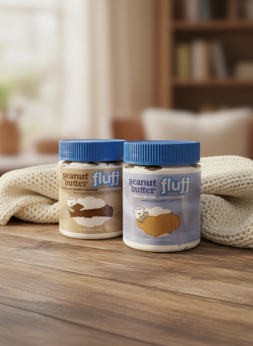Peanut Butter + Fluffly Fusion and Cholate Peanut butter + fluffy Fusion - Buy 2 Jars get 2 Jars